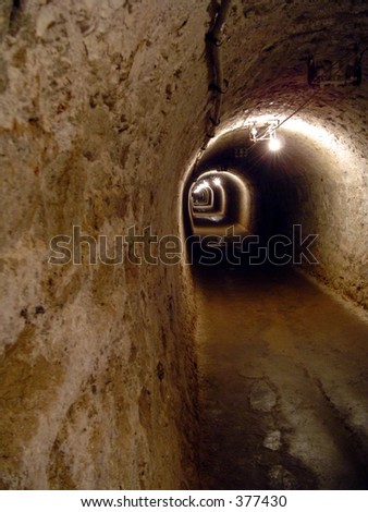 Tunnel in the a salt mine