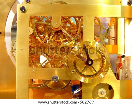 Inside a clock