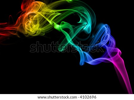 Abstract Smoke Rainbow
