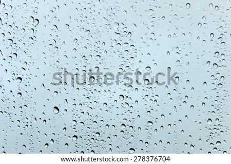 transparent window glass with raindrops - texture
