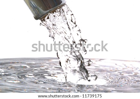 Sparks of water. On white background