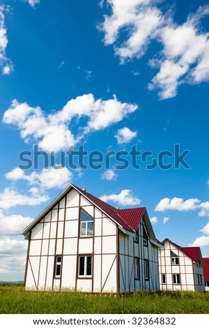 New country home for sale under the blue sky