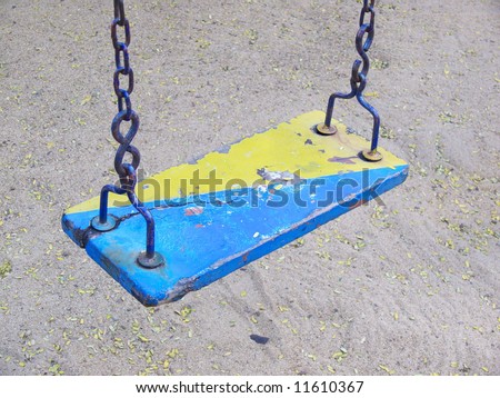 old-fashioned playground swing