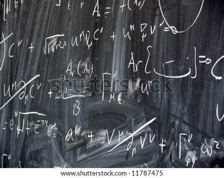 blackboard with formulae