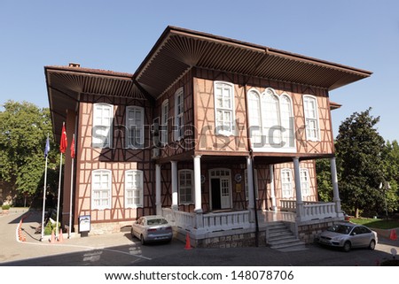 BURSA, TURKEY - AUGUST 20: Old building of municipality in Bursa, Turkey on August 20, 2011. The house was built in 1879, and was opened to public in 1997
