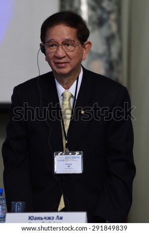 ST. PETERSBURG, RUSSIA - JUNE 22, 2015: Nobel Prize Laureate in chemistry Yuan Tseh Lee during Saint Petersburg scientific forum \