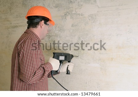 Man with power drill