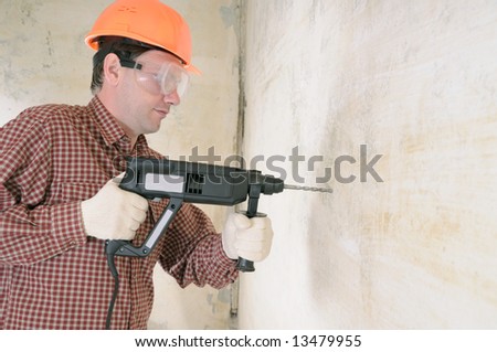 Man with power drill