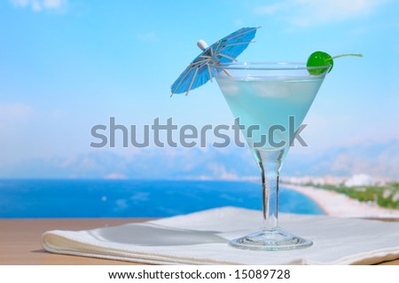 Cocktail against sea