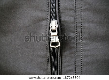 Zip on leather jacket
