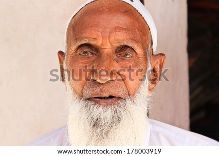 NIMAJ BAGH, INDIA Ã¢Â?Â? FEBRUARY 28: An unidentified man inside the village of Nimaj Bagh, Rajasthan, Northern India on FEBRUARY 28, 2012. The village has just been opened up to boutique tourism.