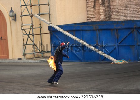 Stunt Man on Fire