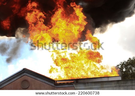 Residential House on Fire