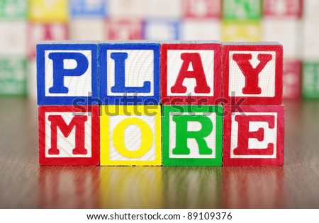 Play More Spelled Out in Alphabet Building Blocks
