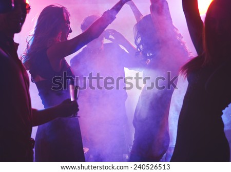 Dancing girls enjoying cool party