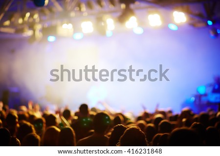 Blurred background with crowd at the concert