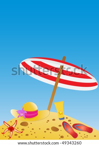 hat, flip-flops, cream, flip flops clip art. hat, flip-flops, cream,