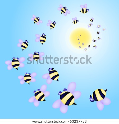 Bee Swarm Cartoon