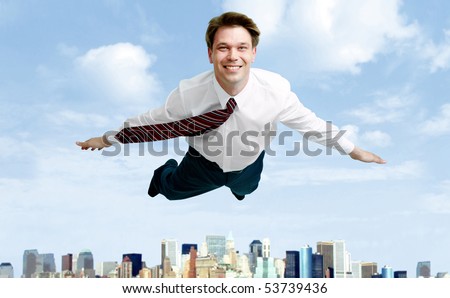 Businessman Flying