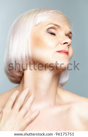 Artistic Shot Of A Nude Mature Woman Looking Gorgeous Stock Photo