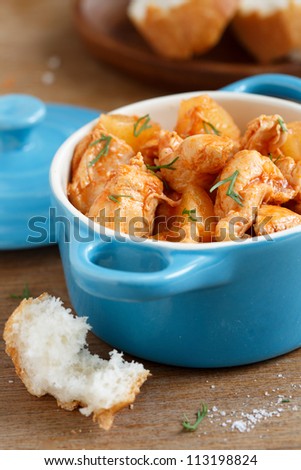 Chicken, pineapple and tomato stew
