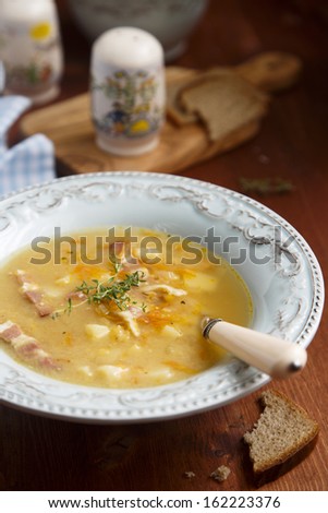 Pea and lentil soup