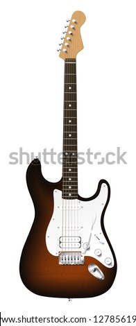 Realistic classic electric guitar isolated on white EPS10 vector Realistic classic electric guitar isolated on white EPS10 vector