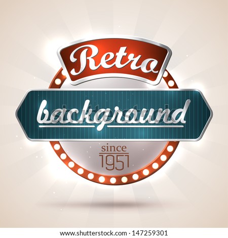 Retro style sign with copyspaces for your text EPS10 vector Retro style sign with copyspaces for your text EPS10 vector