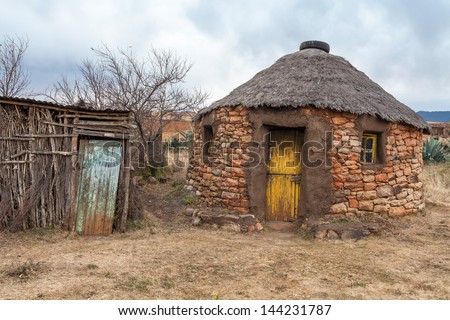 Old Lesotho traditional house (Rondavel) - Basotho culture