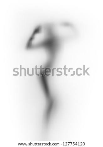 Dancing human body silhouette