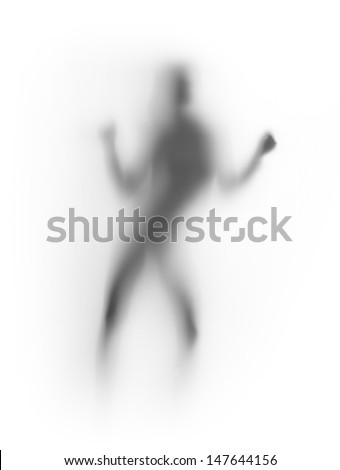 Dancing human female body silhouette