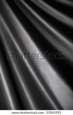 Black satin curtain
