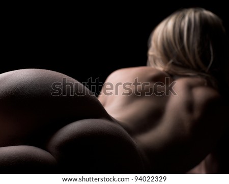 stock photo Sexy nude blonde woman back and butts Save to a lightbox 
