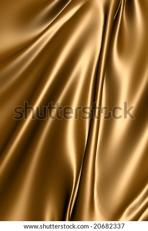 Smooth elegant gold silk fabric