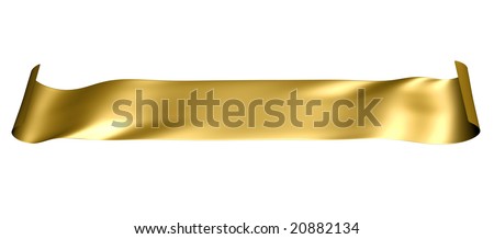 Vertical gold fabric banner