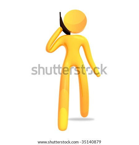 Business Phone Call 3d Humanoid Icon Stock Photo 35140879 : Shutterstock