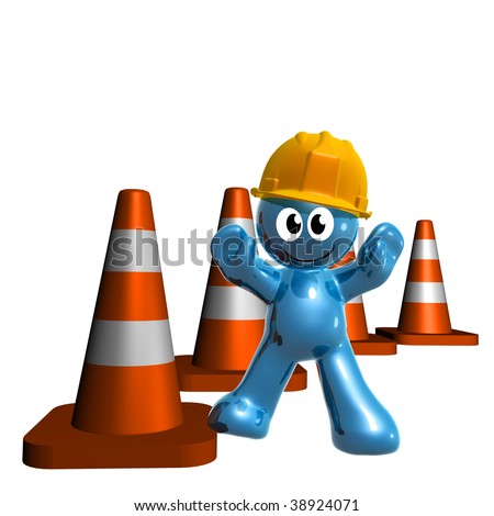 Funny Construction Photos on Stock Photo Funny Blue Icon Under Construction Site Save To A Lightbox