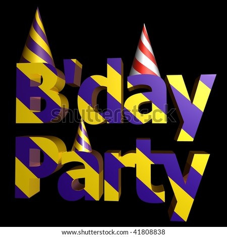 Birthday Party Logo. stock photo : Birthday party