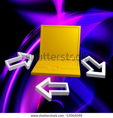 Computer recycle symbol illustration