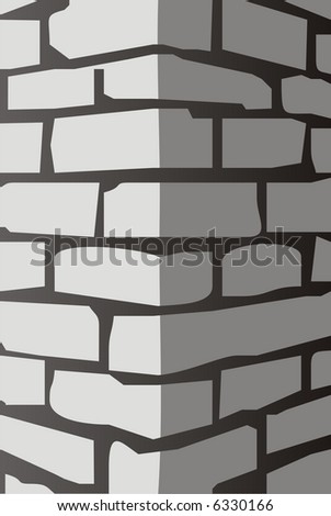 The figure representing a corner at home from a white brick