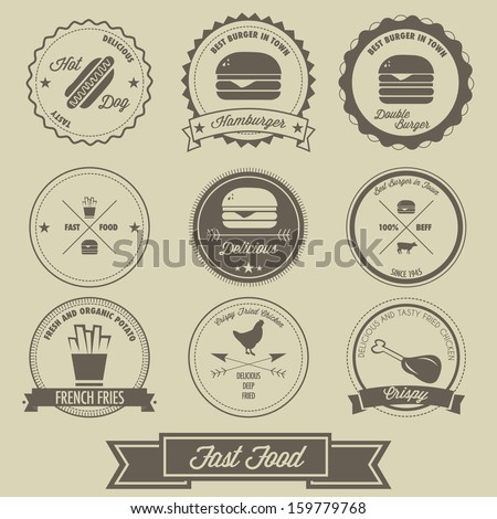 Fast Food Vintage Label
