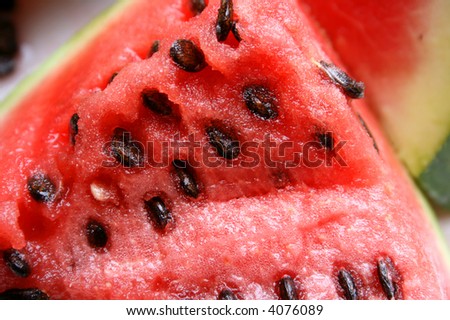 red juicy watermelon with black seeds