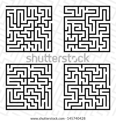 maze set vector maze set vector