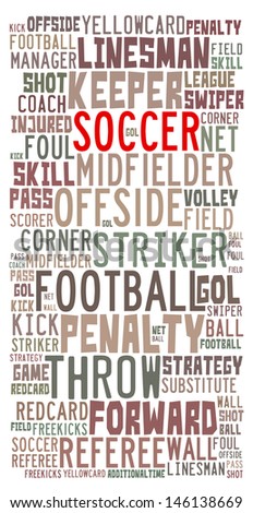 word of football text cloud