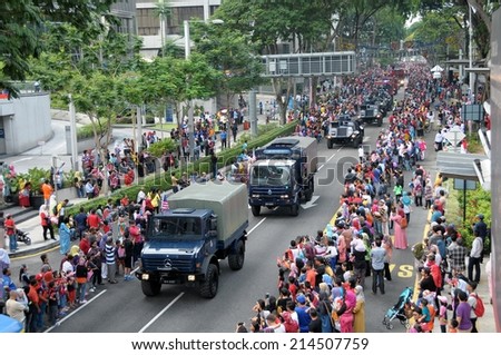 KUALA LUMPUR - AUGUST 31: Transport from Police department during 57th Celebrations, Malaysian Independence Day Parade on August 31, 2014 in Kuala Lumpur, Malaysia.