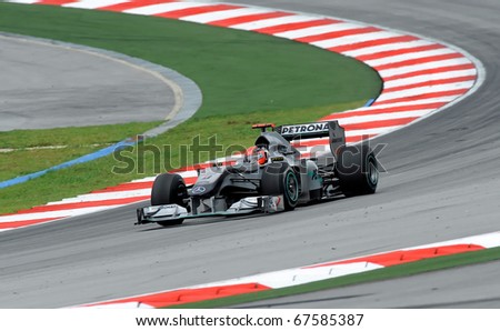 stock photo SEPANG MALAYSIA APRIL 2 Petronas Mercedes Racing Team 