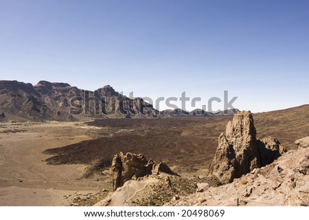 barren landscape around mount tiede, Tenerife, Canary Islands