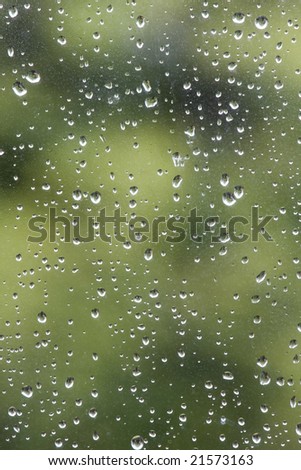 rain droplets on a window creating abstract pattern
