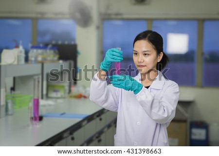 Girl Chemist  in the lab, Scientist