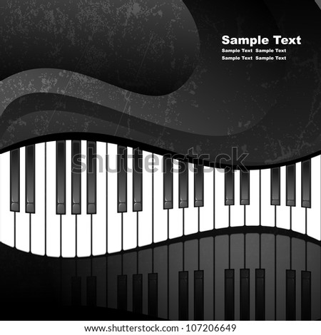 Abstract background with piano keys in grunge style EPS10 vector illustration Contains opacity mask. Abstract background with piano keys in grunge style EPS10 vector illustration Contains opacity mask.